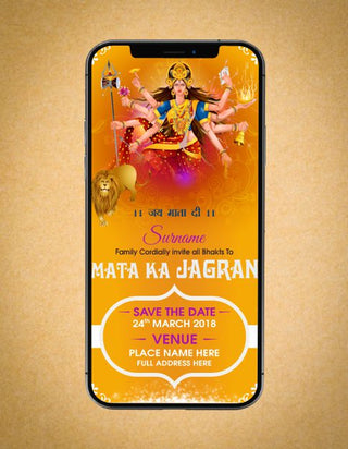 Mata Ka Jagrata Invitation eCards | M-09