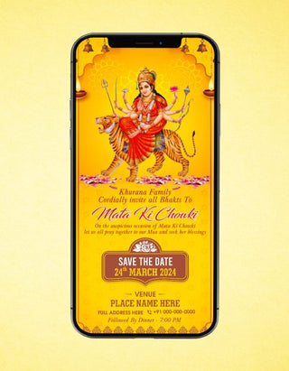 Mata Ki Chowki Invitation Online | M-27