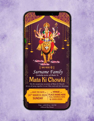 Mata ki Chowki Card | M-24