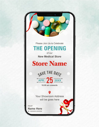 Medical Store Opening Invitation Card | IM-2259