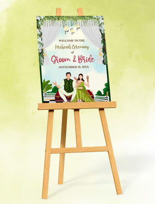 Mehendi Ceremony Sign Board Design | IM-2403