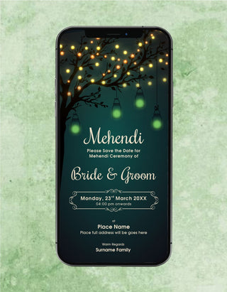 Mehndi Ceremony Invitation Card Maker | IM-2106