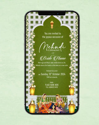 Mehndi Ceremony Invite | W-283