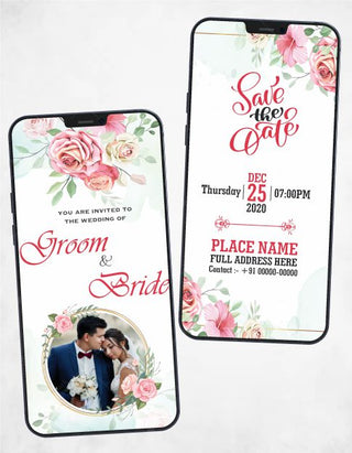 Modern Wedding Invites for whatsapp | W-71