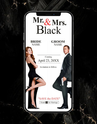 Mr And Mrs Smith Wedding Invitation Card | IM-2511