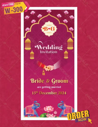 Multiple Events Wedding Invitation PDF Cards | W-300