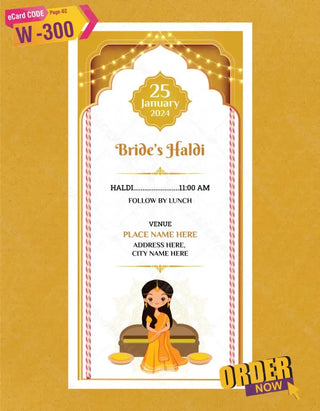 Multiple Events Wedding Invitation PDF Cards | W-300