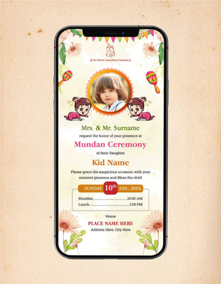 Mundan Ceremony Card | IM-2120