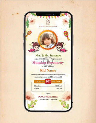 Mundan Ceremony Invitation Video For Whatsapp | IM-2120-V