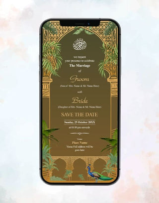 Muslim Wedding Card | IM-2375