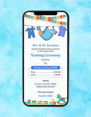 Naming Ceremony Invitation Card | IM-2119