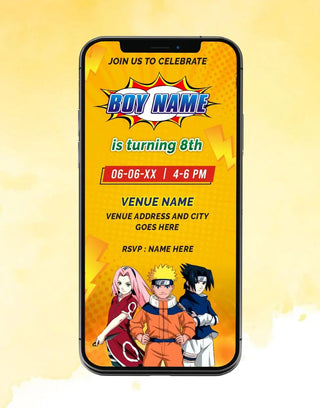 Naruto Birthday Invite Card | IM-2562