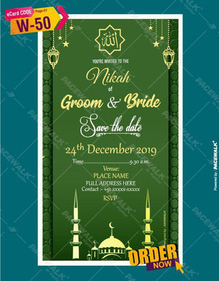 Nikah Invitation eCards For Whatsapp