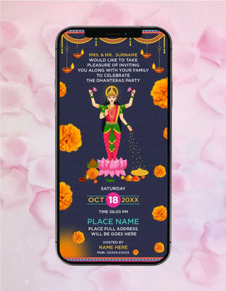 Online Dhanteras Invitation Card | IM-2262