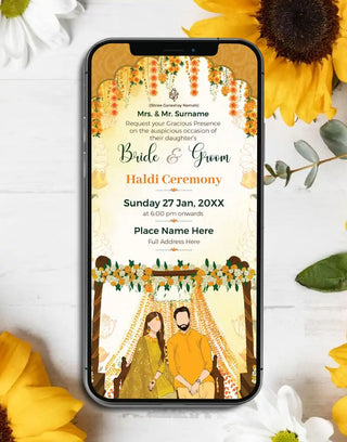 Online Haldi Invitation Card | IM-2413