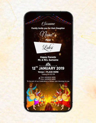 Online Lohri Invitation eCards | HL-02