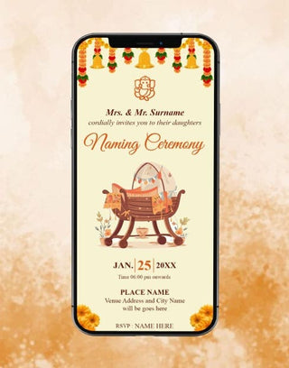 Online Naming Ceremony Invitation Card | IM-2551