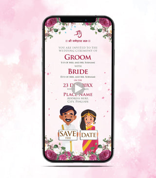 Online South Indian Wedding Invitation Video | W-408-V