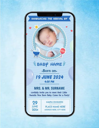 Personalized Birth Announcement Cards | BA-08