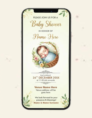 Photo Baby Shower Invitation Card | IM-2622