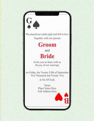 Playing Card Wedding Invite | W-301