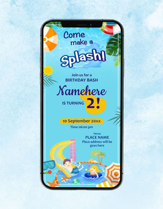 Pool Party Birthday Invitation | IM-2314