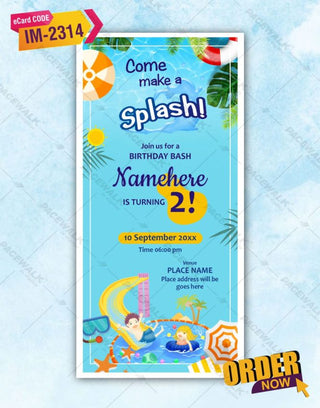 Pool Party Birthday Invitation | IM-2314