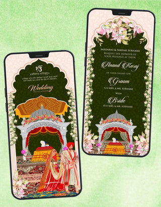 Punjabi Wedding Invitation | W-363