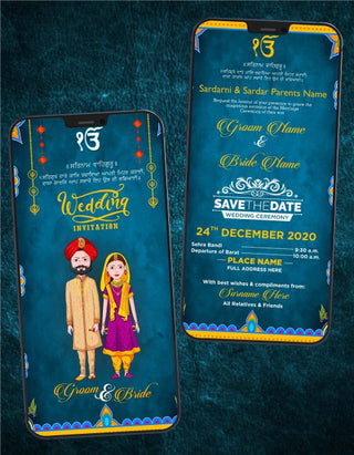 Punjabi Wedding Invites | W-90