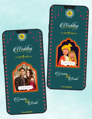 Quirky Indian Wedding Invitation | W-288