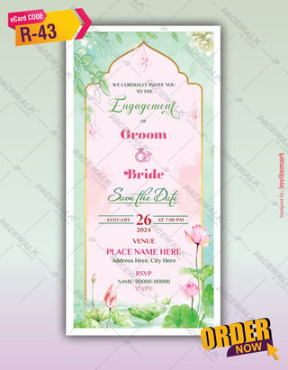 Engagement Invitation PDF Cards | R-43