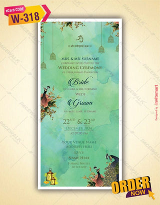 Radhe Krishna Wedding Invite | W-318