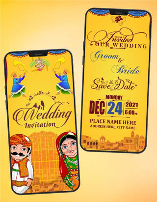 Rajasthani Wedding Card | W-89