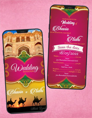 Rajasthani Wedding Invitation eCard | W-34