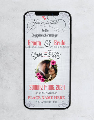 Ring Ceremony invitation cards online | R-18