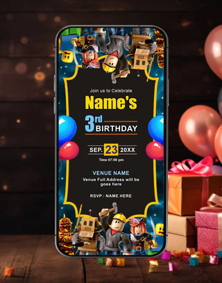 Roblox Birthday Party Invitation | IM-2537