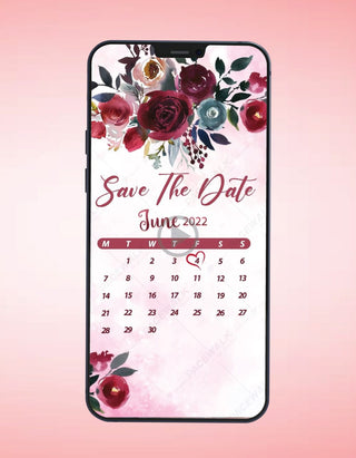 Rose Calendar Save The Date Invitation | IM-625-V