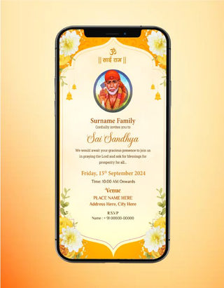 Sai Bhajan Sandhya Invitation Card | SB-03