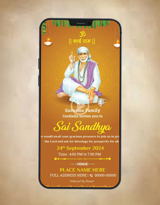 Sai Pooja Invitation Video | SB-02-V