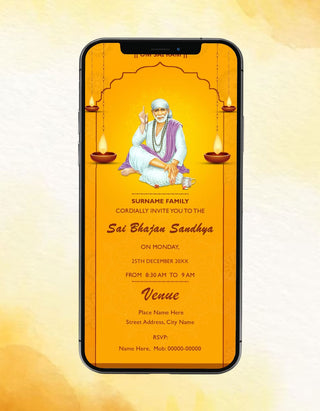 Sai Sandhya Invitation Card Template | IM-2466