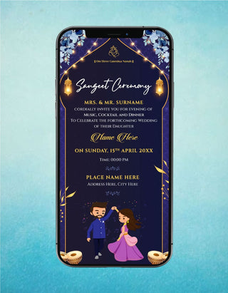 Sangeet Ceremony Invitation | W-397