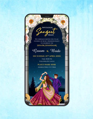 Sangeet Night Invitation Card | W-507