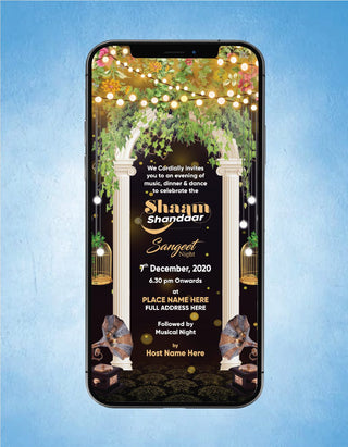 Sangeet Night Invite Card | W-128