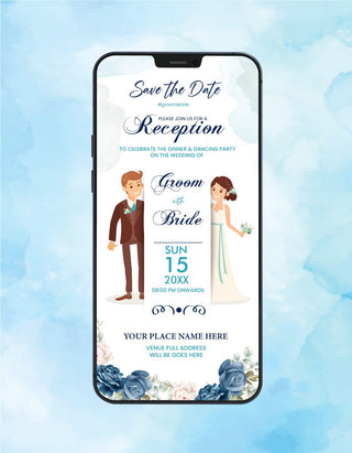 Save The Date Reception Invitations | W-406