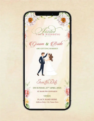 Save The Date Wedding Invitation | W-385