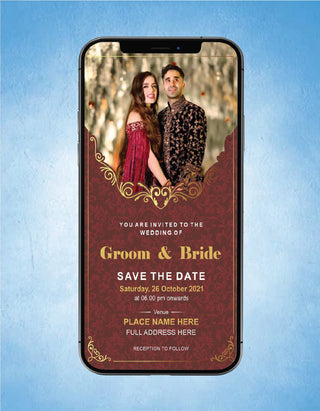 Save the Date Card with Couple Picture| W-124