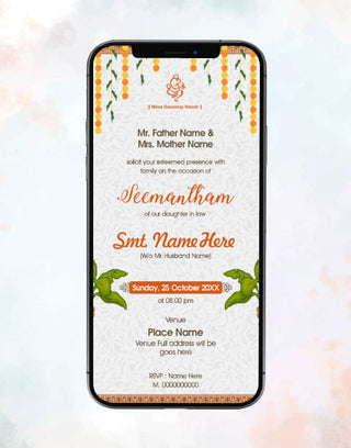 Seemantham Invitation&nbsp;Card | IM-2286