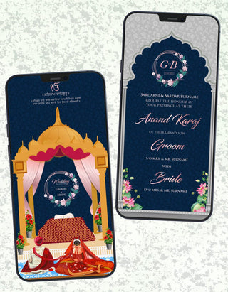 Sikh Wedding Card | W-360