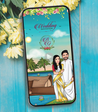 South Indian Caricature Wedding Invitation Video | IM-2414-V