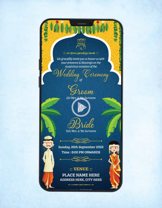 South Indian Theme Wedding Invitation Video | W-136-V